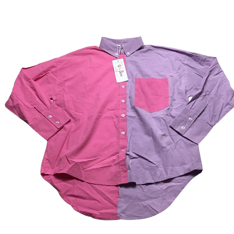 women's tops for those who appreciate subtle and muted tonesTop Long Sleeve By Clothes Mentor In Pink & Purple, Size: M