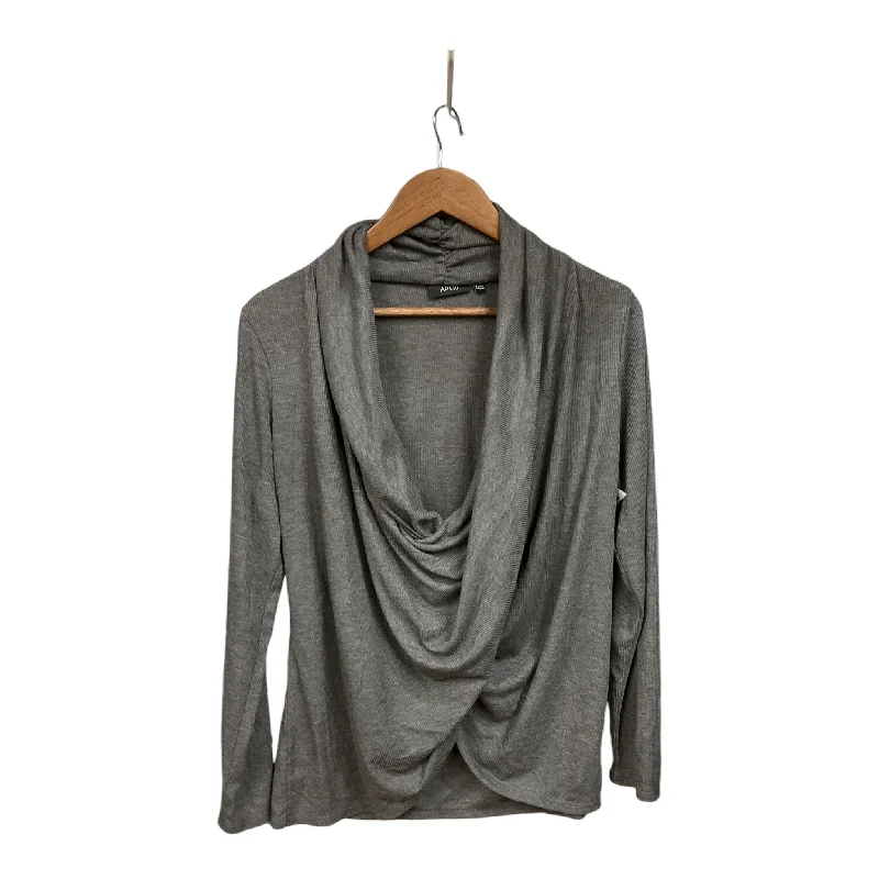 women's tops for those who want to stay warm and stylish during colder weatherTop Long Sleeve By Apt 9 In Grey, Size: L