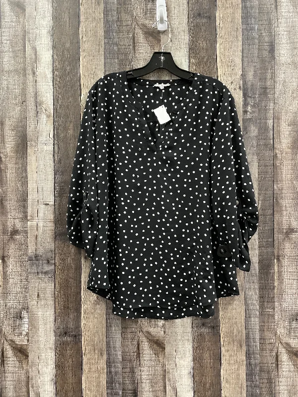 women's tops for those who want to show off their figure in a flattering wayTop Long Sleeve By Maurices In Polkadot Pattern, Size: Xxl