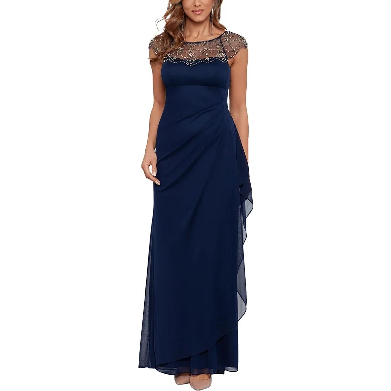 women's affordable dressesX by Xscape Womens Beaded Long Evening Dress