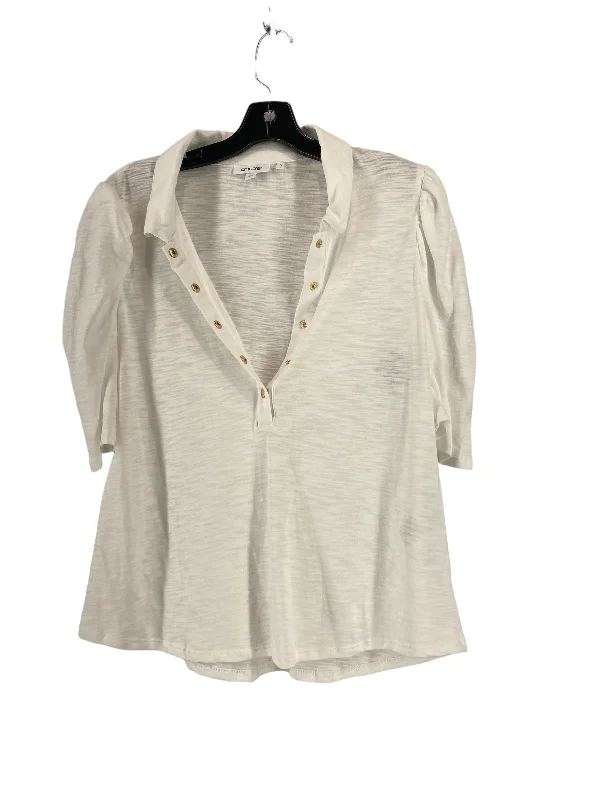 women's tops for those who want to add a personal touch to their wardrobe with unique and one-of-a-kind piecesTop Short Sleeve By Chicos In White, Size: 2