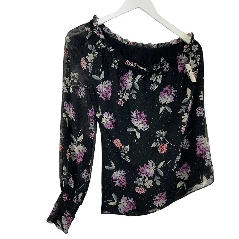 women's tops with floral printsTop Long Sleeve By White House Black Market In Black, Size: S