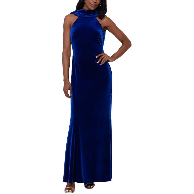 Shift DressBetsy & Adam Womens Velvet Long Evening Dress