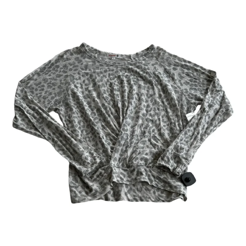 women's tops for everyday eleganceTop Long Sleeve By Sundry In Animal Print, Size: S