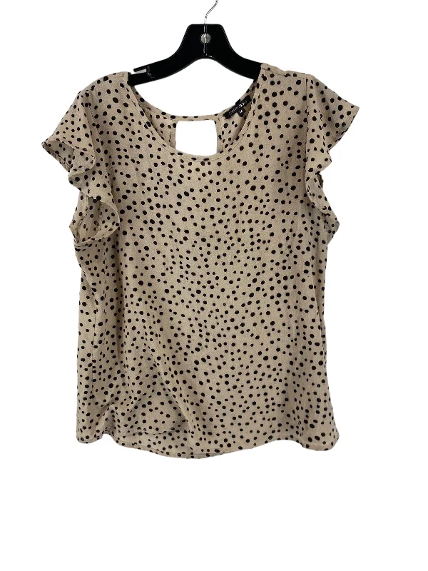 women's tops for those who want to add a touch of elegance and sophistication to their everyday wearTop Short Sleeve By Papermoon In Brown, Size: M