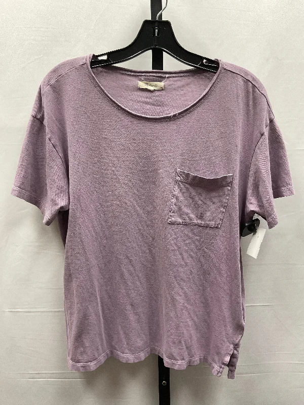 women's tops for vintage fashion enthusiastsTop Short Sleeve By Madewell In Purple, Size: S