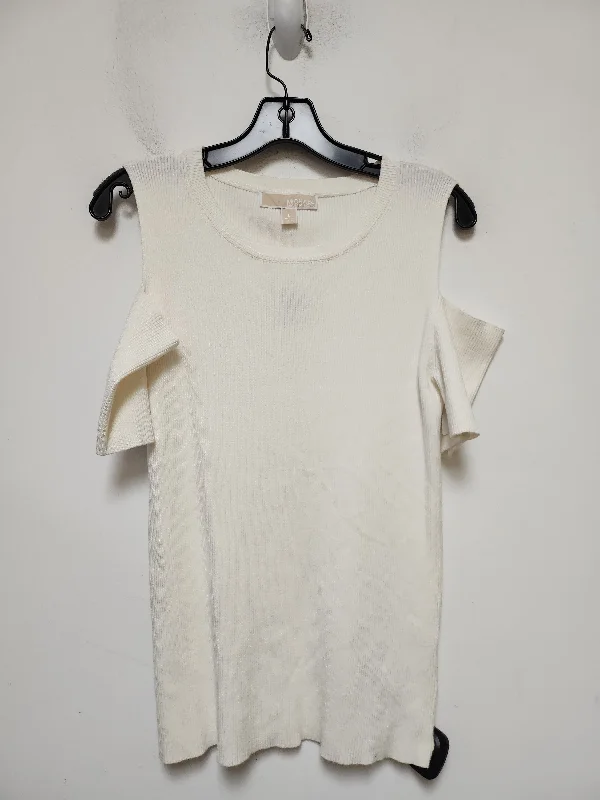 women's tops for those who want to create outfits that are both unique and memorableTop Short Sleeve By Michael By Michael Kors In Cream, Size: L