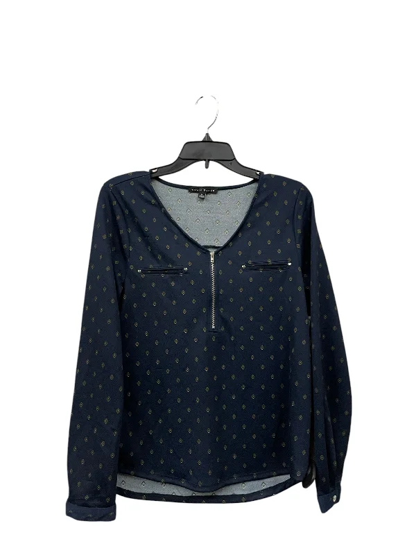 women's tops with sequin embellishmentsTop Long Sleeve By Haute Monde In Navy, Size: L