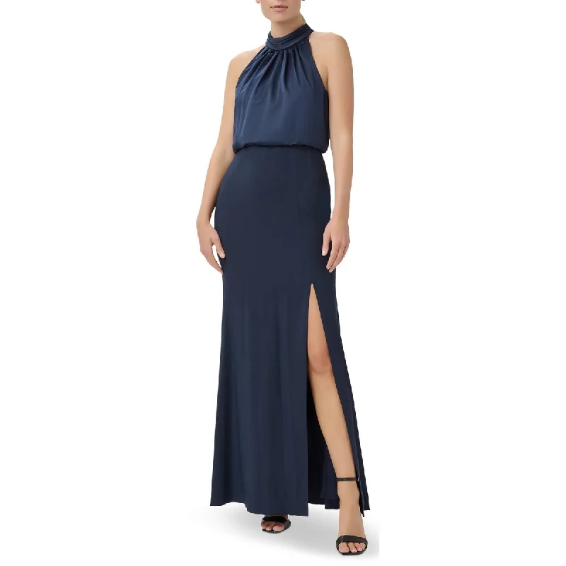 Casual DressAdrianna Papell Womens Halter Blouson Evening Dress