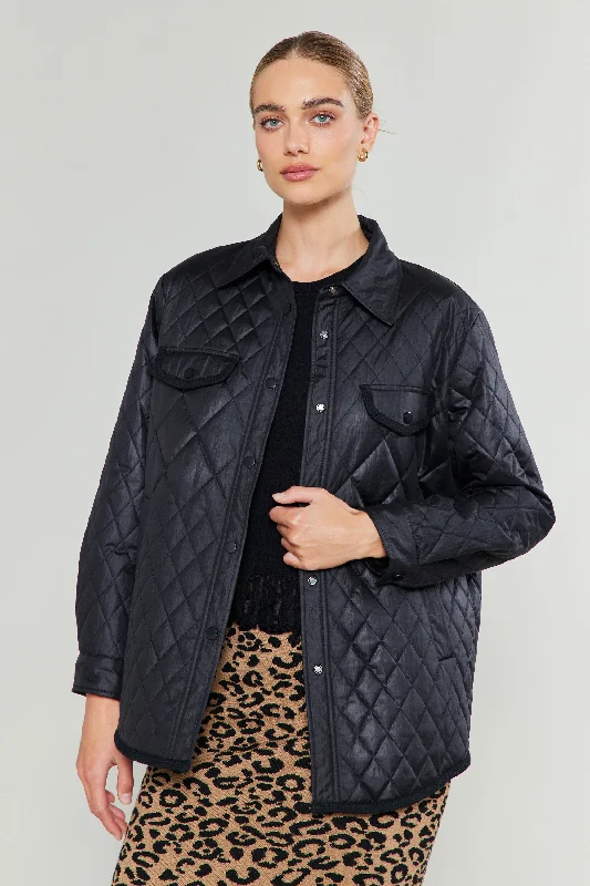 modern women's coatsDiamond Quilted Jacket