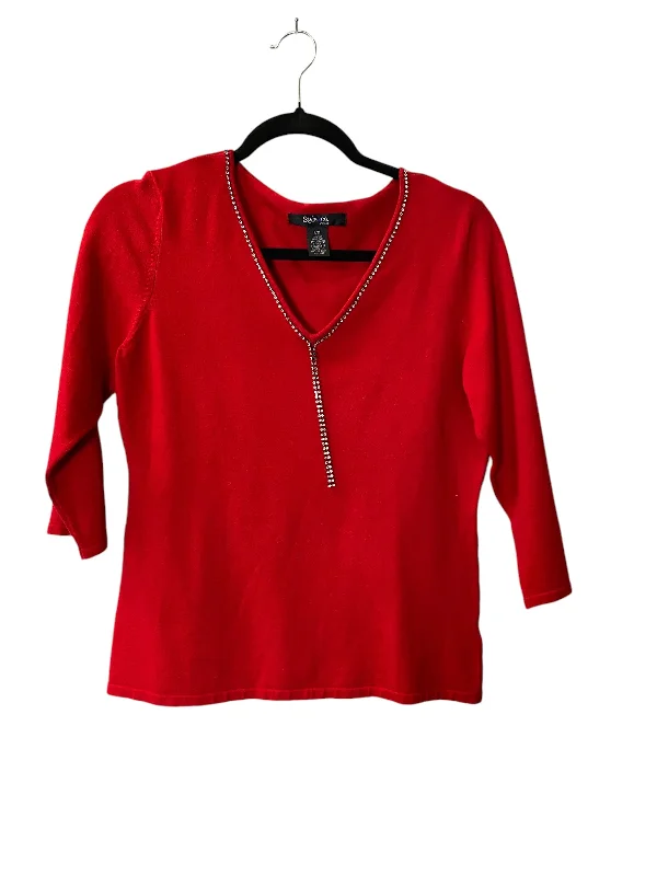 women's tops for summer festivalsTop Long Sleeve By Style And Company In Red, Size: M