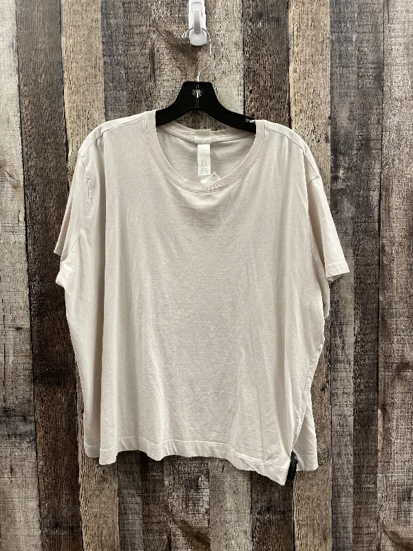 women's tops for those who want to create outfits that are both trendy and timelessTop Short Sleeve Basic By H&m In Beige, Size: Xxl