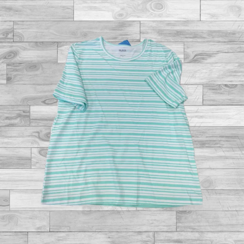 women's tops for those who love to experiment with fashionTop Short Sleeve Basic By Blair In Striped, Size: M