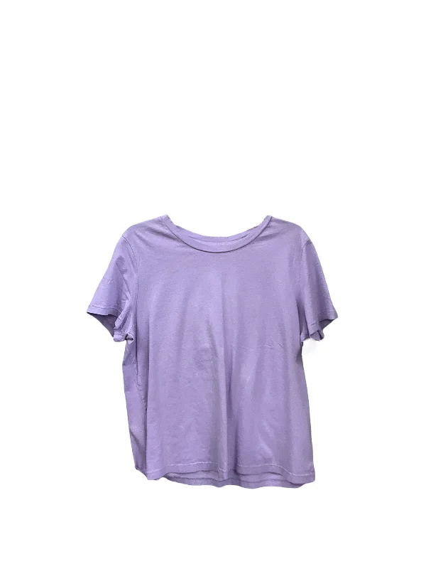 women's tops for those who want to make a bold fashion statement with their choice of topsTop Short Sleeve By Gap In Purple, Size: L