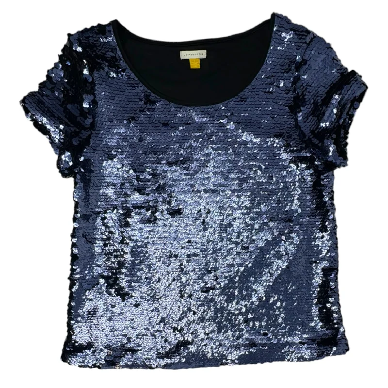 plus-size women's topsSequin Top By Leifsdottir X Anthropologie In Blue, Size: S