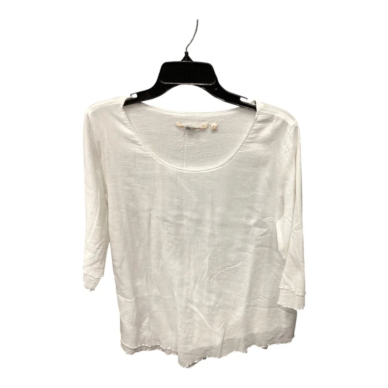 cozy women's tops for fall and winterTop Long Sleeve By Soft Surroundings In White, Size: M