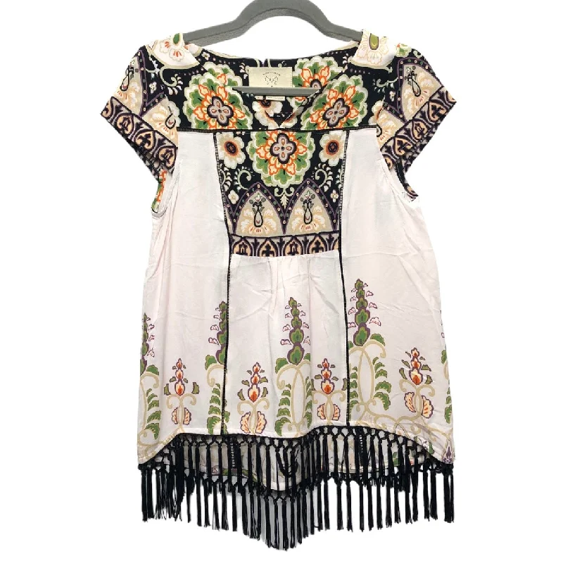 women's tops for those who want to add a personal touch to their wardrobe with unique and one-of-a-kind piecesTop Short Sleeve By Anthropologie In Black & White, Size: Xs