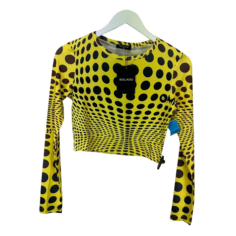 women's tops for those who love bold and vibrant colorsTop Long Sleeve Basic By Clothes Mentor In Yellow, Size: M