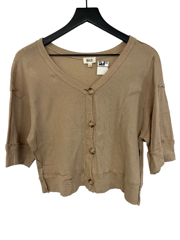 women's tops for those who want to invest in timeless piecesTop Short Sleeve By Bke In Beige, Size: S