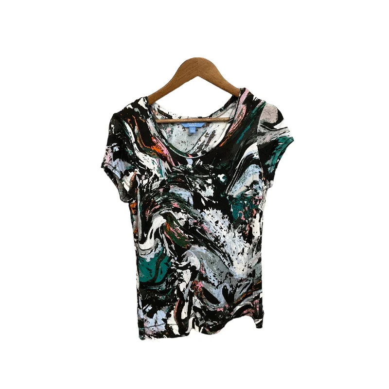 women's tops with geometric patternsTop Short Sleeve Basic By Simply Vera In Multi-colored, Size: L