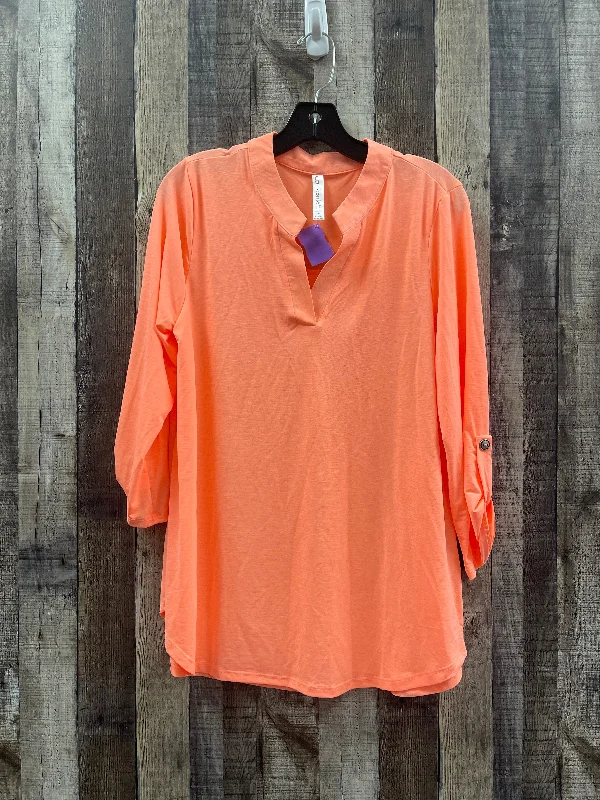 women's tops for those who want to wear pieces that are both comfortable and stylishTop Long Sleeve By Cme In Orange, Size: M