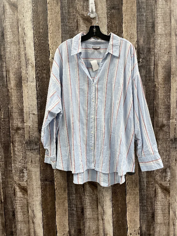 women's tops for those who want to elevate their everyday wear with chic and elegant piecesTop Long Sleeve By Falls Creek In Striped Pattern, Size: 3x