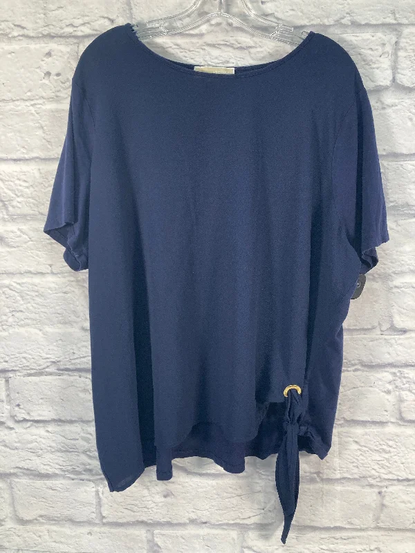 plus-size women's topsTop Short Sleeve Designer By Michael By Michael Kors In Navy, Size: 3x