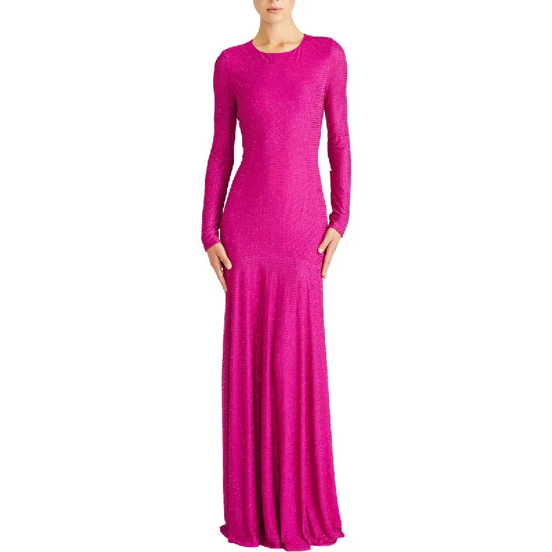 Bow-Tie DressML Monique Lhuillier Womens Mesh Full Length Evening Dress