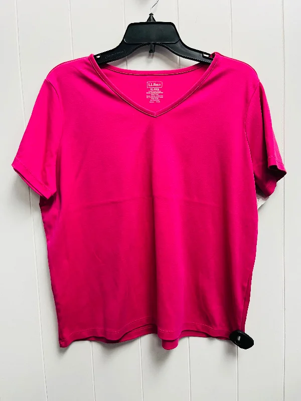 women's tops for those who want to make a fashion statementTop Short Sleeve Basic By L.l. Bean In Pink, Size: Xl