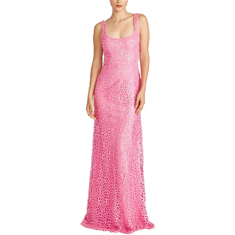 Bow-Tie DressML Monique Lhuillier Womens Sequined Full Length Evening Dress