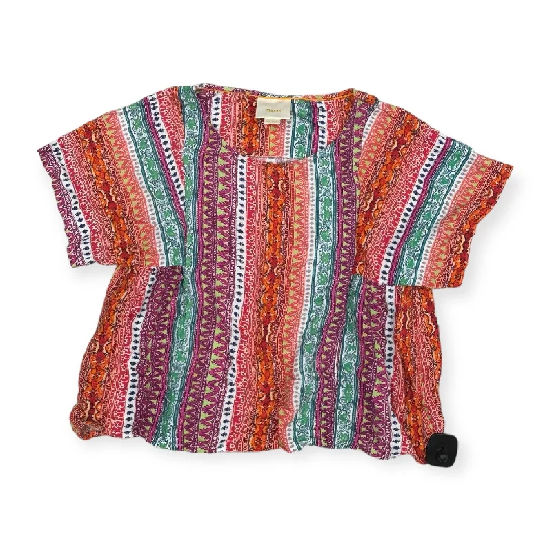 women's tops for those who want to make a bold fashion statement with their choice of topsTop Short Sleeve By Maeve In Multi-colored, Size: Xs