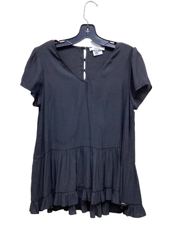 women's tops for those who want to stay on top of the latest fashion trends and wear pieces that are both stylish and on-trendTop Short Sleeve By Ro & De In Black, Size: Xs