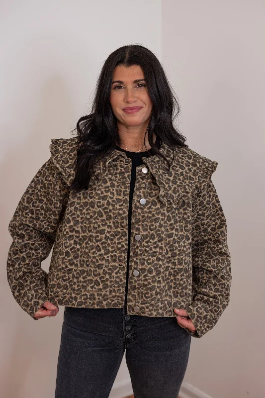 women's coats for winter weddingsUntamed Spirit Leopard Print Jacket