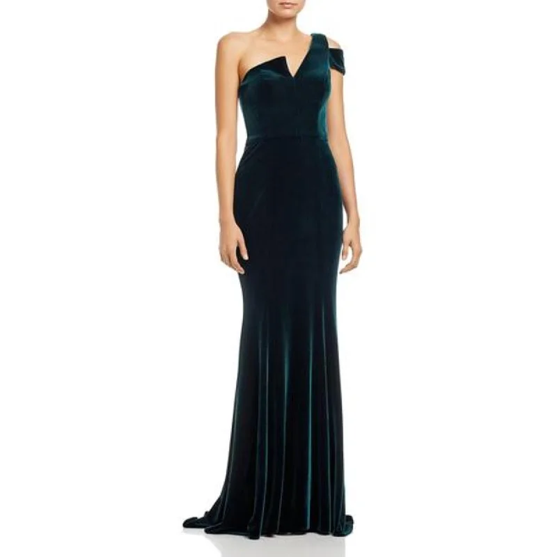 women's retro dressesAqua Womens Velvet One Shoulder Evening Dress