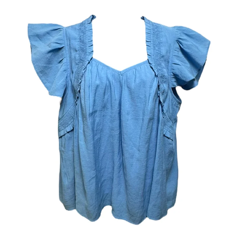 women's tops made from cottonPlay Our Song Top By Entro In Sky Blue, Size: S