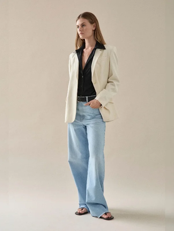 women's coats with oversized fits01  Blazer in Ivory