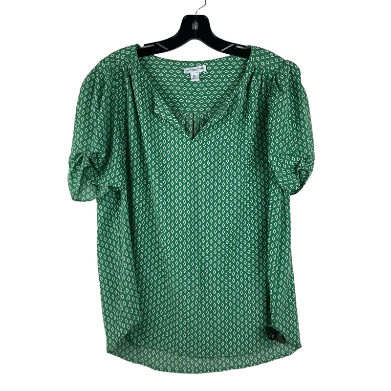 women's tops for those who want to show off their figure in a flattering wayTop Short Sleeve By Carolina Belle In Green, Size: L