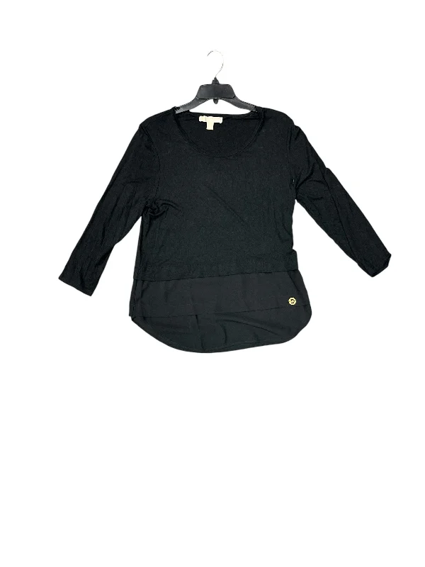 women's tops for picnics in the parkTop Long Sleeve By Michael By Michael Kors In Black, Size: M