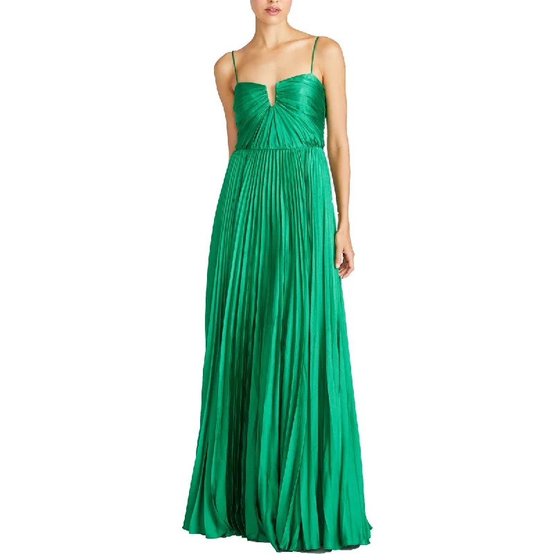 Jersey DressML Monique Lhuillier Womens Satin Full Length Evening Dress