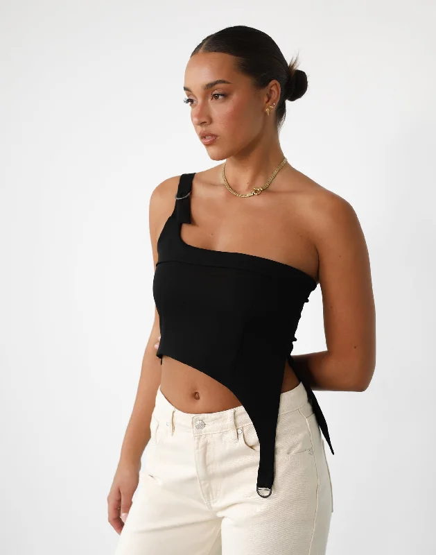 women's tops with unique designsSophia Top (Black)