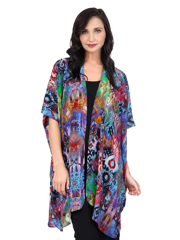 women's coats in bold colorsTianello "Majestic" Print Washable Silk "Zen Robe"