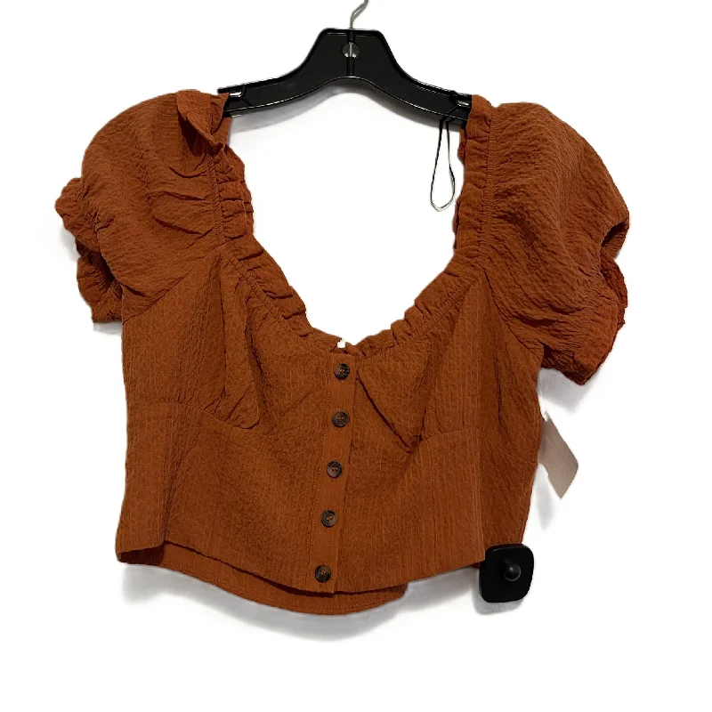 women's tops for those who seek both style and comfortTop Short Sleeve By H&m In Orange, Size: 8