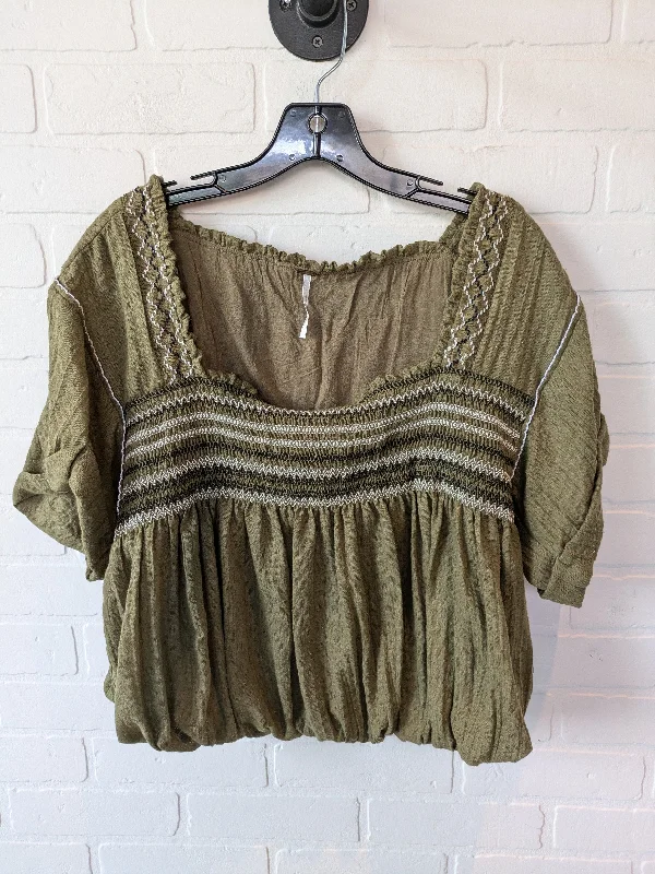 women's tops for fashion-conscious professionalsTop Short Sleeve By Free People In Green, Size: L