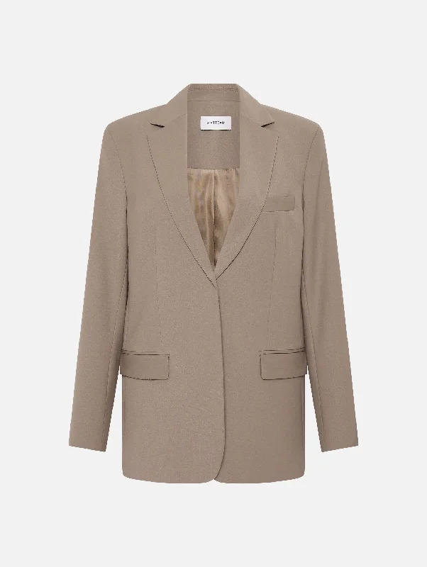 women's coats for fall and winter transitionsRelaxed Tailored Blazer in Taupe