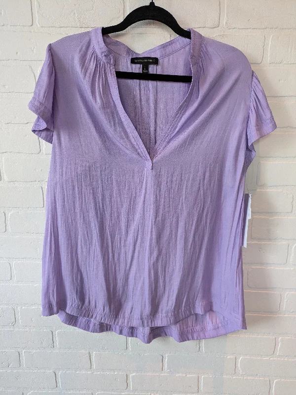 women's tops with sequin embellishmentsTop Short Sleeve By Banana Republic In Purple, Size: L