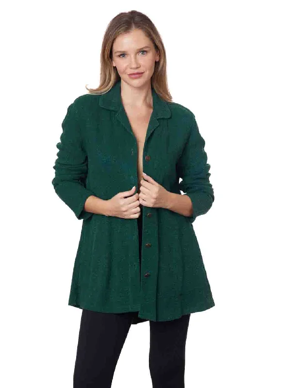 women's coats for cocktail partiesTianello TENCEL™ Cotton Jacquard "Tyler" Jacket - Portland Green