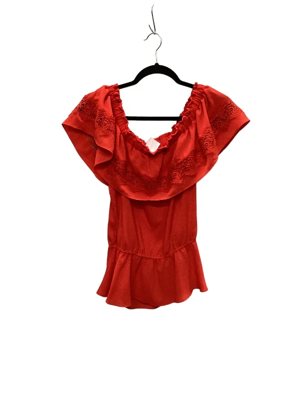 women's tops for everyday eleganceTop Short Sleeve By New York And Co In Red, Size: M