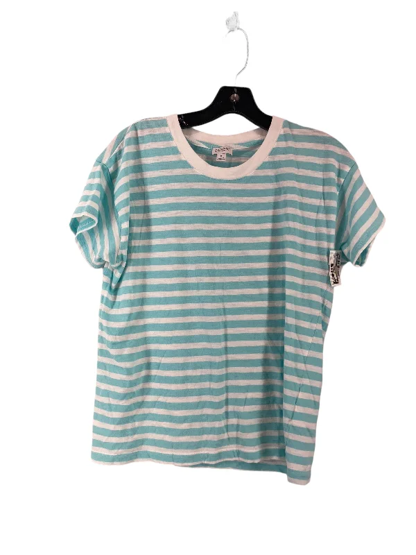 women's tops for those who love to shop for unique findsTop Short Sleeve By J. Crew In Teal, Size: M