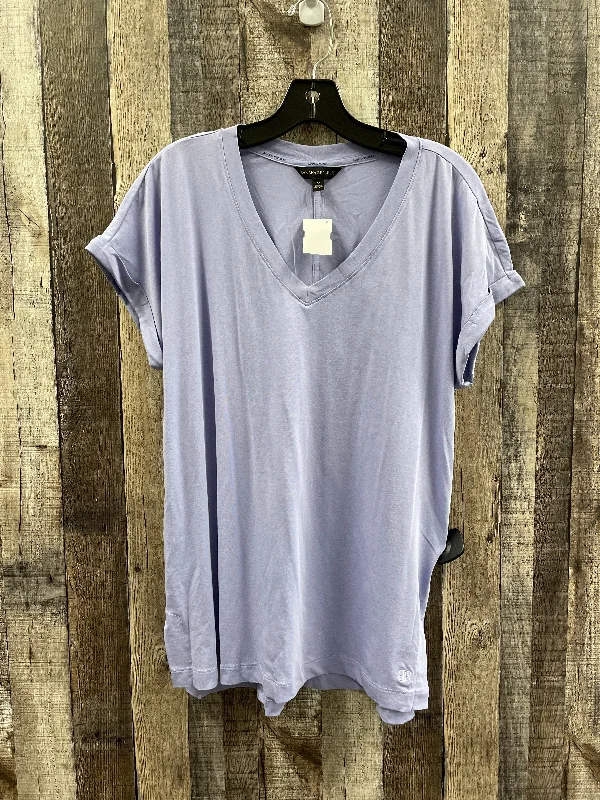 women's tops for business casual attireTop Short Sleeve By Banana Republic In Purple, Size: M