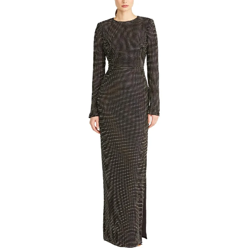 Laced-Up DressML Monique Lhuillier Womens Split Hem Full Length Evening Dress